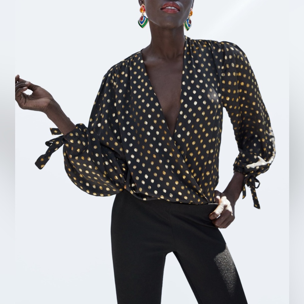Zara Wrap Long Sleeve Bodysuit